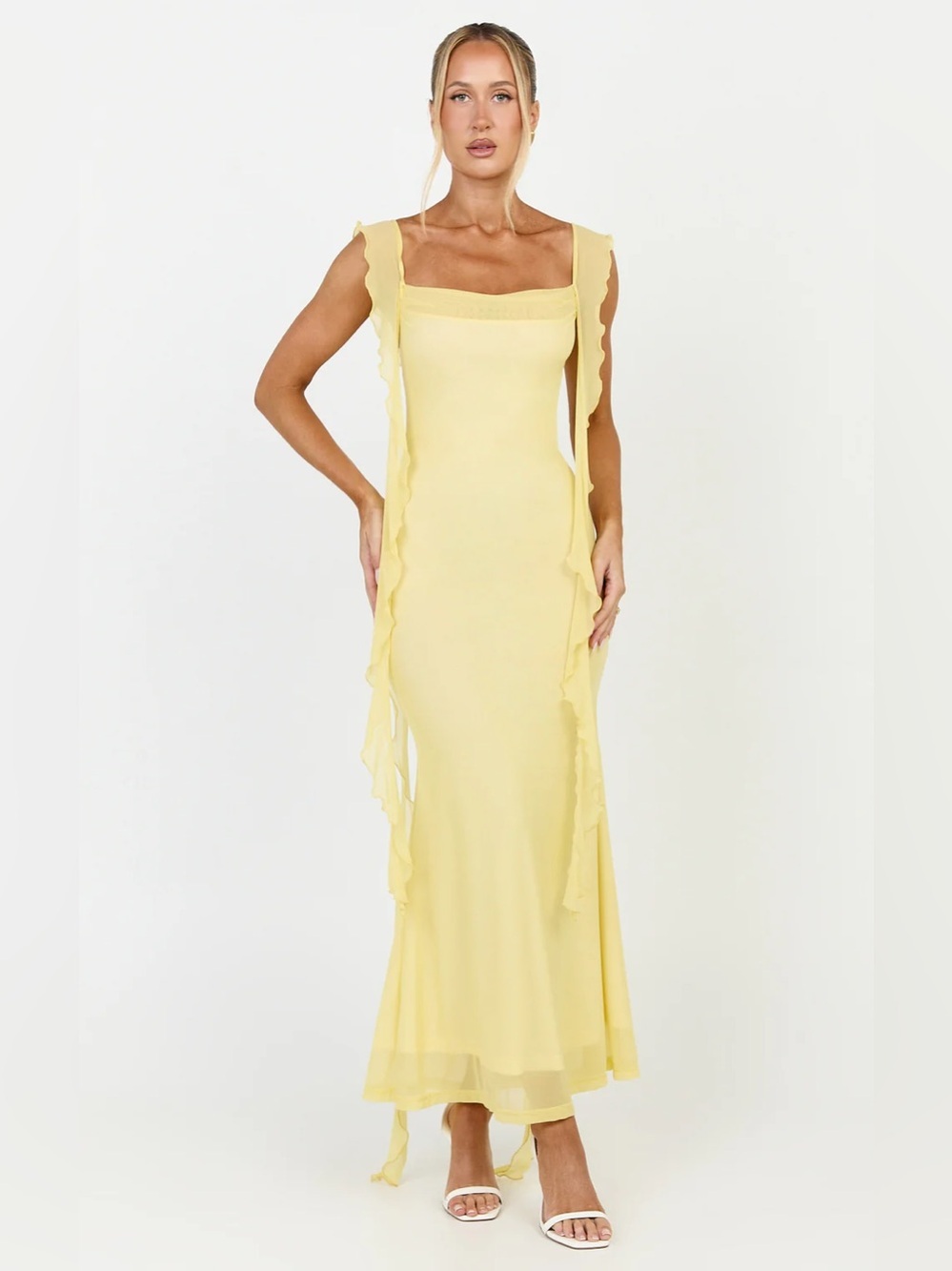 NWT - Showpo. Rosha Midi Dress in Butter - Size 8 - Picture 4 of 11